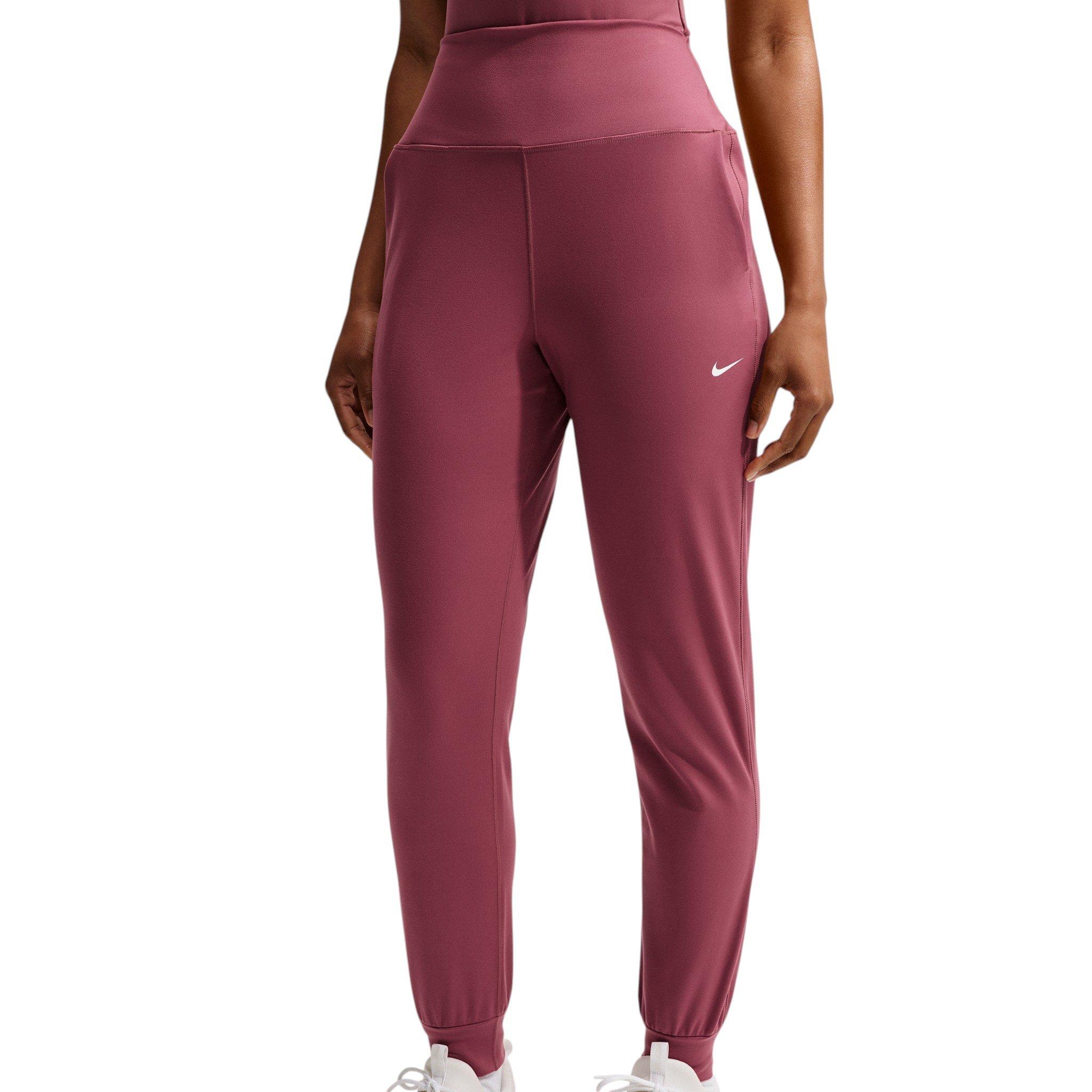 Nike Women's One High-Waisted Full-Length Knit Joggers - Pink Smoke - PINK SMOKE